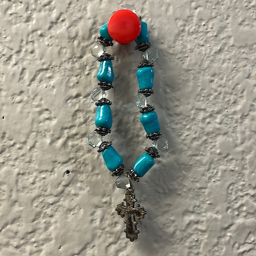 Turquoise Cross Bracelet